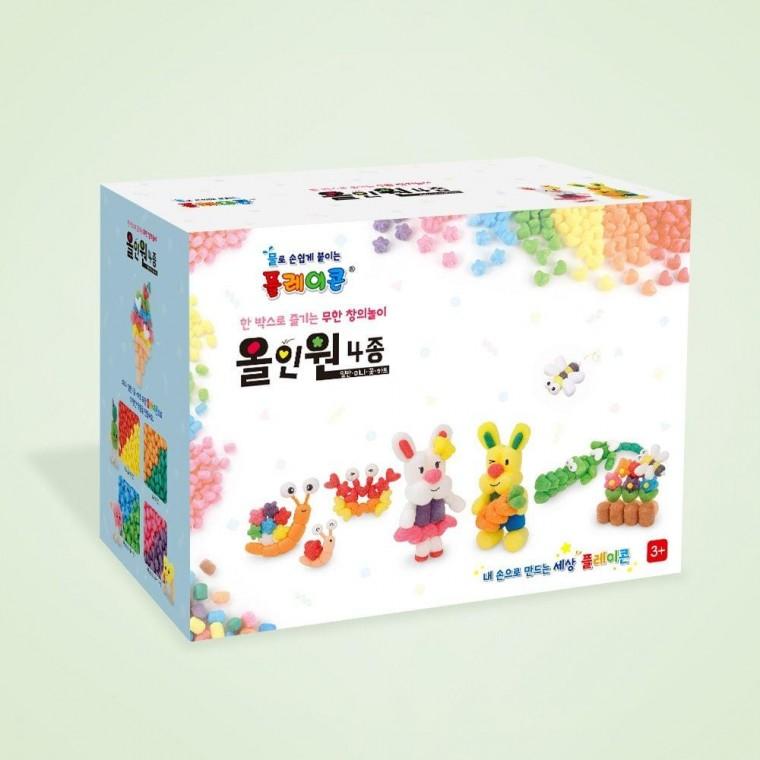 올인원 어린이 플레이콘 창의놀이 만들기 장난감 4종