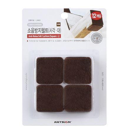 소음방지펠트(사각 갈색 대 L3003 9937 38X38 12개입)