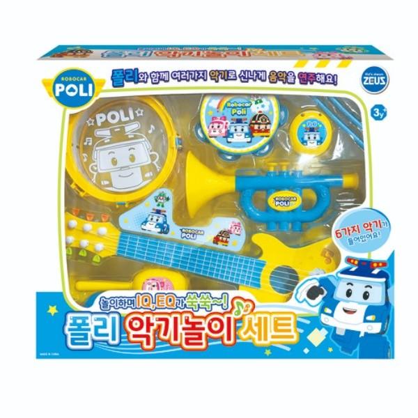 로보카 폴리 악기 놀이 세트 1개 기타 탬버린 트럼펫 악기놀이 장난감 크리스마스 어린이날 선물 교구