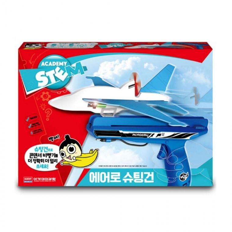 과학 완구 내구성 에어로 슈팅건 랜덤 1P 비행기 장난감 발사