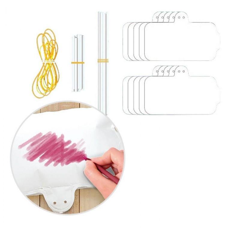 컬러링 빨대 편리한 풍선 이름표 만들기 10개 1P DIY 장난감