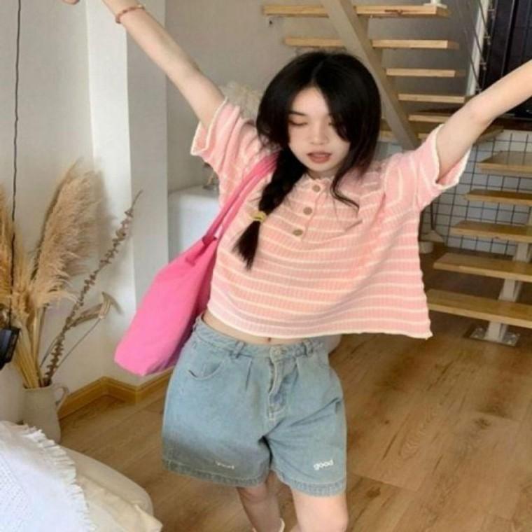 여름티셔츠 반팔티셔츠 스트라이프 여름 여성 카라 카라티 여자여름티 여자 반팔티셔츠 여름티 카라티