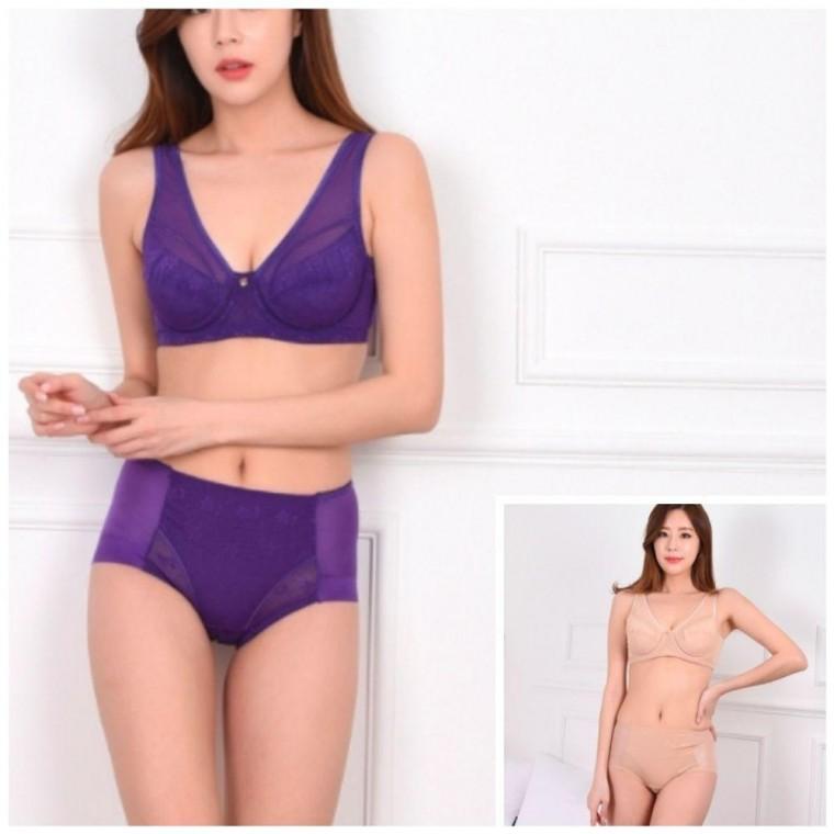 브라팬티세트 B컵 풀컵브라 여름속옷 여름브라자 시원한브라 와이어속옷 여름용브라 팬티세트 여름 여성