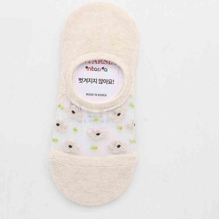 여성용 코스모스 발등메쉬 페이크삭스 베이지 5켤레 여성여름양말 여름여자양말 여자 여름 덧버선 양말 여