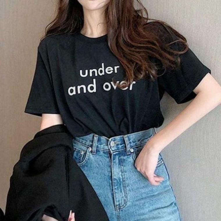 옷 데일리룩 여름 레터링 반팔티 여자여름티셔츠 여성 티셔츠 여자 여성프린팅반팔 보세반팔 여름 패션