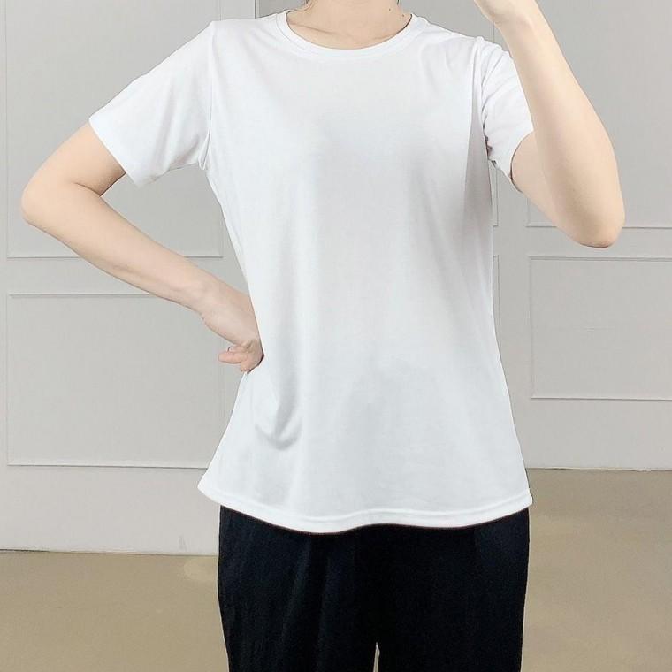 여성 여름 기본 라운드넥 반팔 무지 티셔츠 빅사이즈 티셔츠 빅사이즈 슬림핏 이너 여자 여름 반팔 라운드