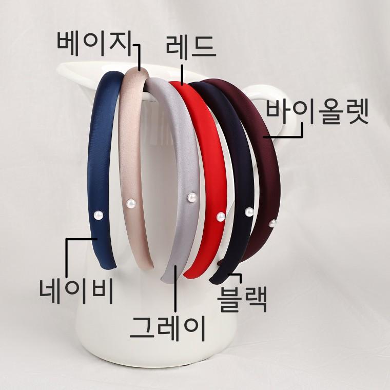 시후주얼리 오스트리아 진주 볼륨 핸드메이드 헤어밴드 봄 여성용 헤어악세사리 데일리룩 파티룩 HA902Hb