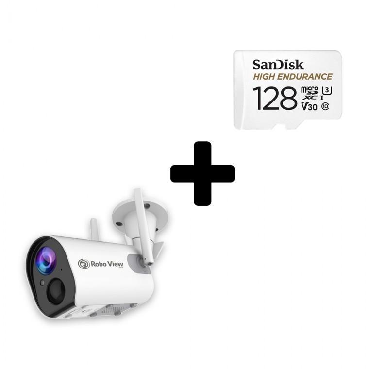 글로벌아이넷 로보뷰S2+정품 128GB 홈 CCTV 무선 배터리 홈캠 충전식 태양광패널 실내외용 IP카메라