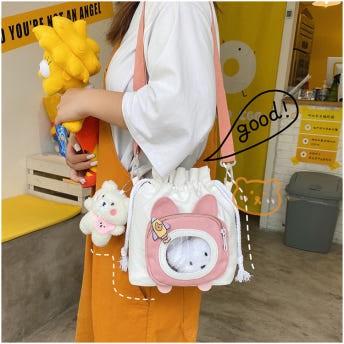 틴즐 마이곰 초등학생 여자 귀여운 미니 크로스백 핸드백 휴대폰 가방 보조 곰돌이 포켓 메신져백