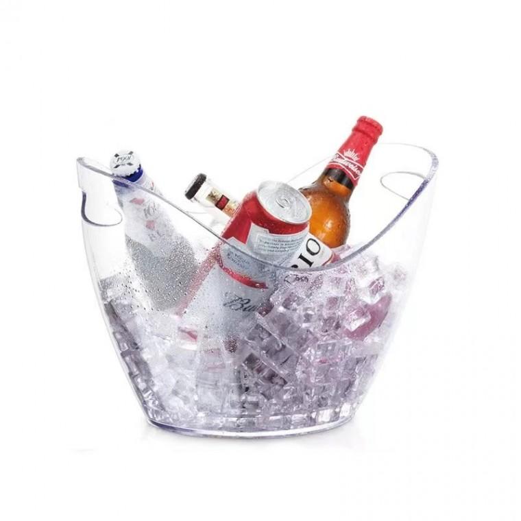 캠핑 투명 아이스버킷 8L