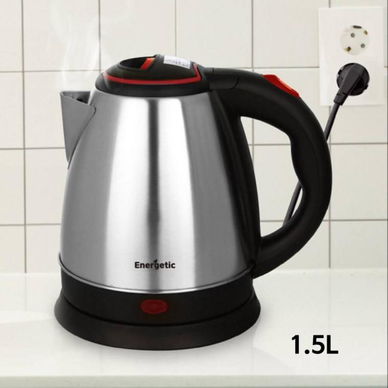 에너저텍1500/1.5L 쾌속 스텐 포트 전기주전자 전기포트 커피포트 무선 주전자 가정용