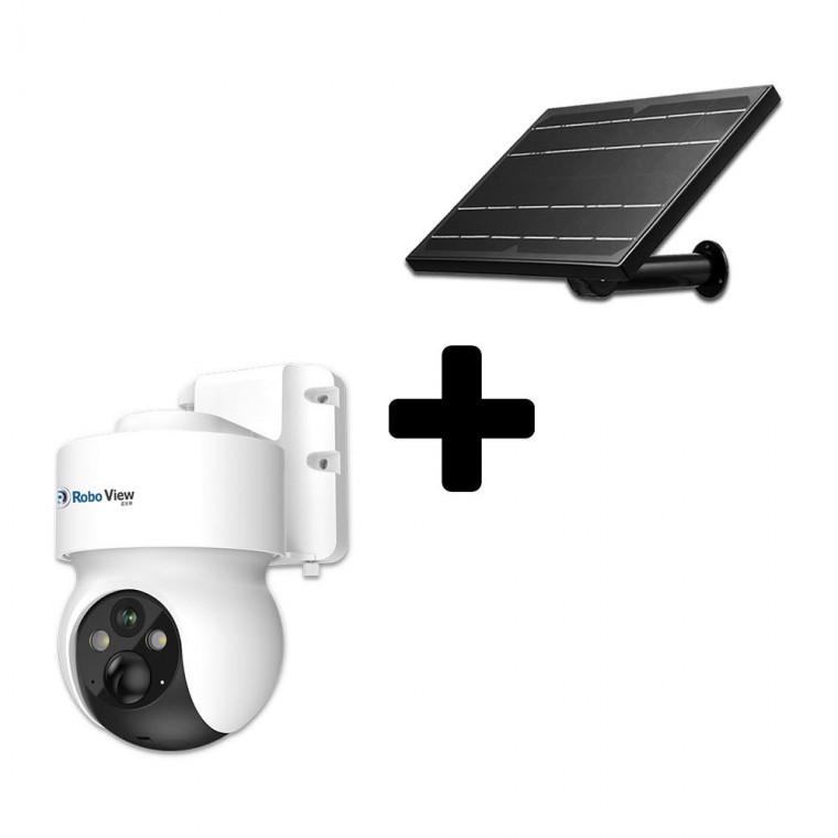 글로벌아이넷 로보뷰S4+8W 충전식 태양광패널 4G LTE CCTV 무선 배터리 300만화소 IP카메라 홈캠 이동식