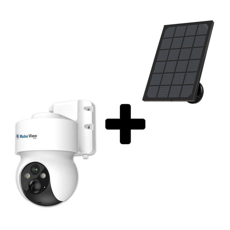 글로벌아이넷 로보뷰S4+3W 태양광패널 4G LTE CCTV 무선 배터리 충전식 IP카메라 홈캠 이동식