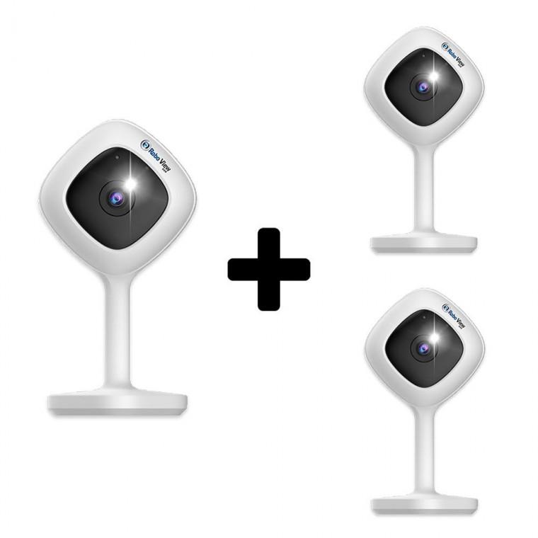 글로벌아이넷 로보뷰A2 3세트 홈 CCTV 홈캠 미니 아기 분리수면 소리감지 IP카메라