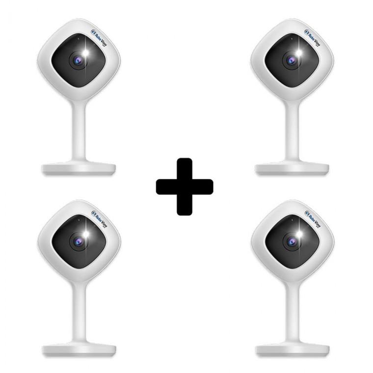 글로벌아이넷 로보뷰A2 4세트 홈 CCTV 홈캠 미니 아기 분리수면 소리감지 IP카메라
