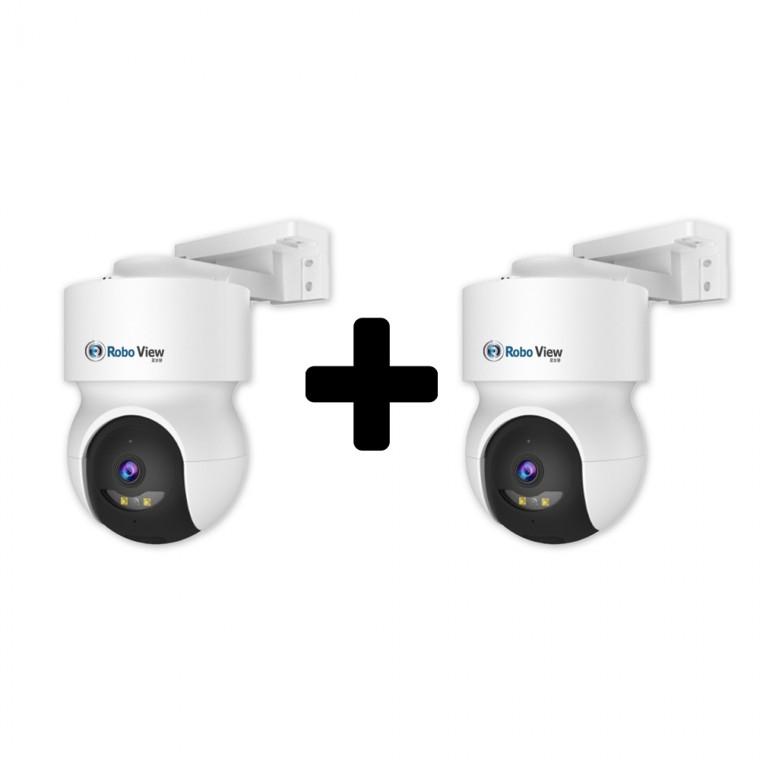 글로벌아이넷 로보뷰A7 2세트 CCTV 500만화소 IP카메라 실내.외용 QHD 홈캠