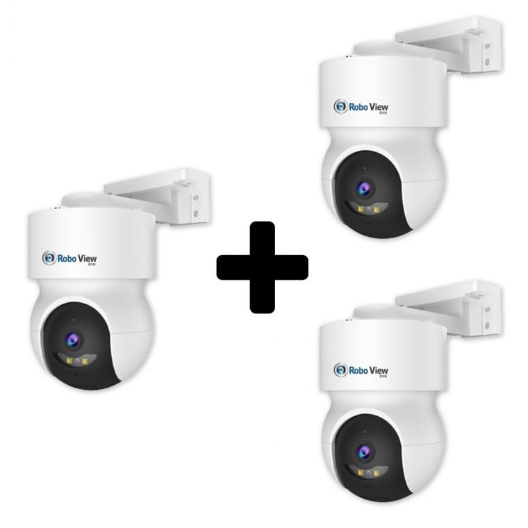 글로벌아이넷 로보뷰A7 3세트 CCTV 500만화소 IP카메라 실내.외용 QHD 홈캠