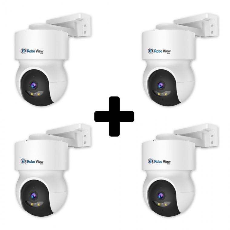 글로벌아이넷 로보뷰A7 4세트 CCTV 500만화소 IP카메라 실내.외용 QHD 홈캠