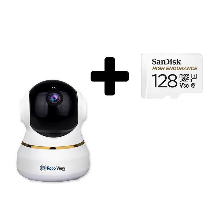 글로벌아이넷 로보뷰3+128GB 홈 CCTV 홈캠 펫캠 300만화소 실내 IP카메라