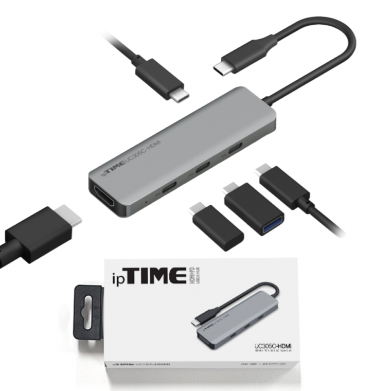 C타입3포트 멀티허브 UC305 C-HDMI PC 노트북 태블릿 디스플레이확장