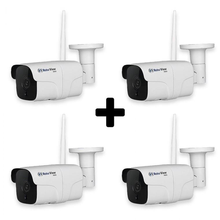 글로벌아이넷 로보뷰G 4세트 홈CCTV 홈캠 3.6mm 실내외 유무선 IP 카메라
