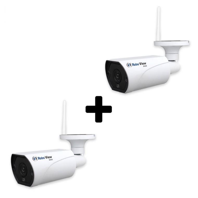 글로벌아이넷 로보뷰EX 2세트 홈 CCTV 홈캠 6mm 실내외 유무선 IP카메라