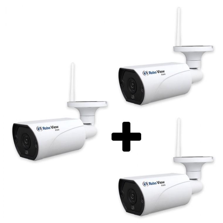 글로벌아이넷 로보뷰EX 3세트 홈 CCTV 홈캠 6mm 실내외 유무선 IP카메라