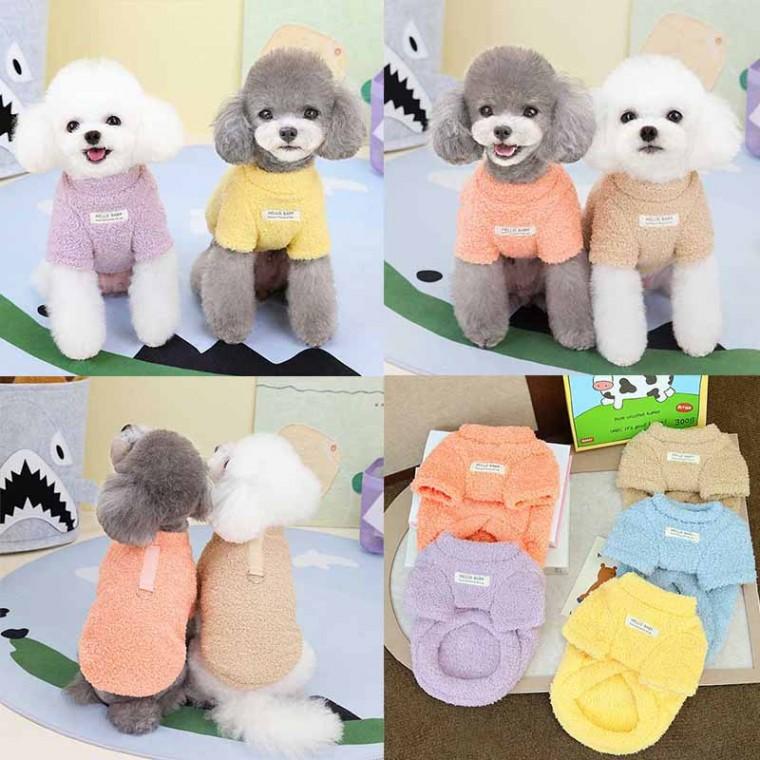 뽀글이 후리스 D링 하네스 산책옷 고양이옷 강아지옷 반팔티