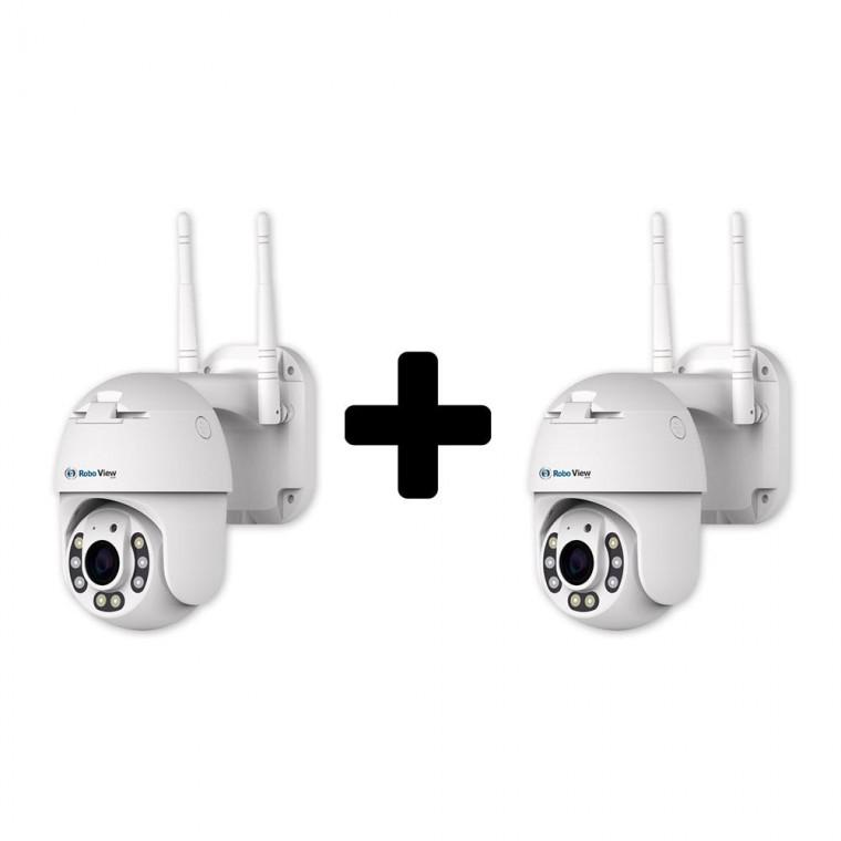 글로벌아이넷 로보뷰P2 2세트 홈 CCTV 홈캠 3.6mm 200만화소 실내외 IP카메라