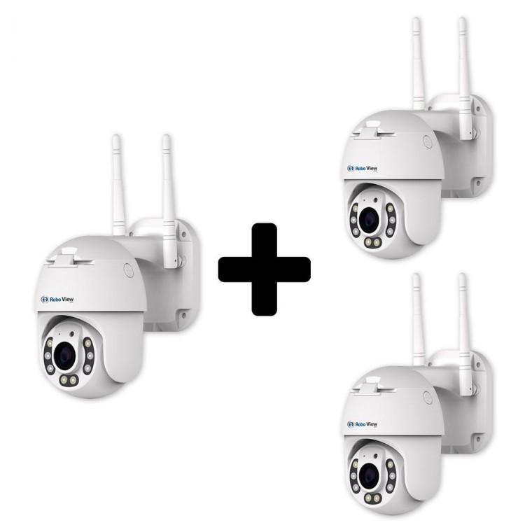 글로벌아이넷 로보뷰P2 3세트 홈 CCTV 홈캠 3.6mm 200만화소 실내외 IP카메라