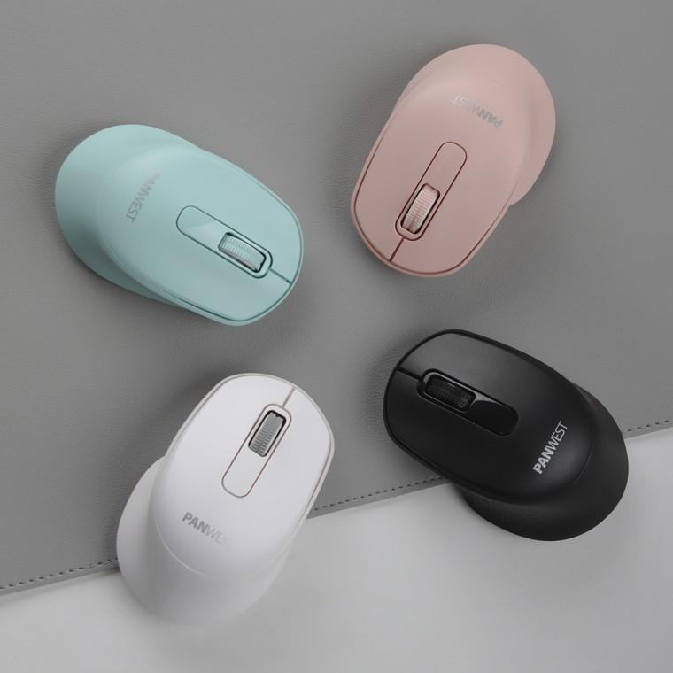 PANWEST PW815 무소음 무선마우스 4color(화이트 블랙 라이트핑크 페일블루)