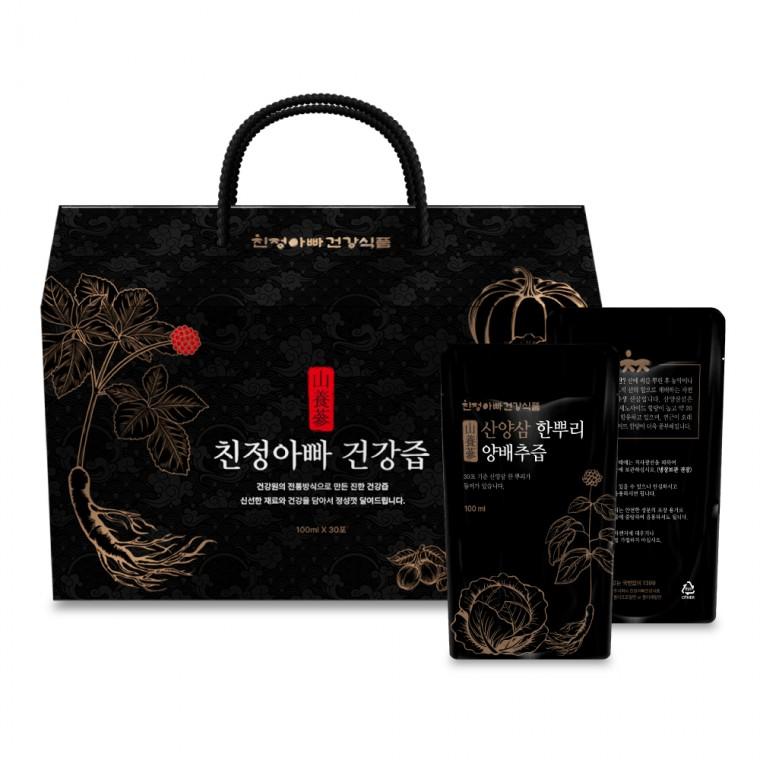 산양삼 한뿌리 양배추즙 30포 1박스 친정아빠건강식품