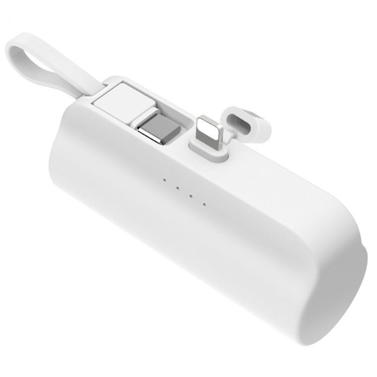 보조배터리 원통형 도킹형 일체형 5000mAh 미니보조배터리 C타입케이블