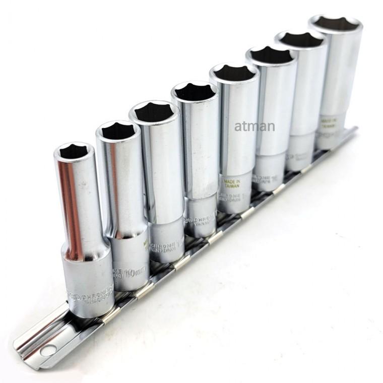 TOPS 3/8 (9.5mm) 8PCS 롱 6각 핸드소켓 세트