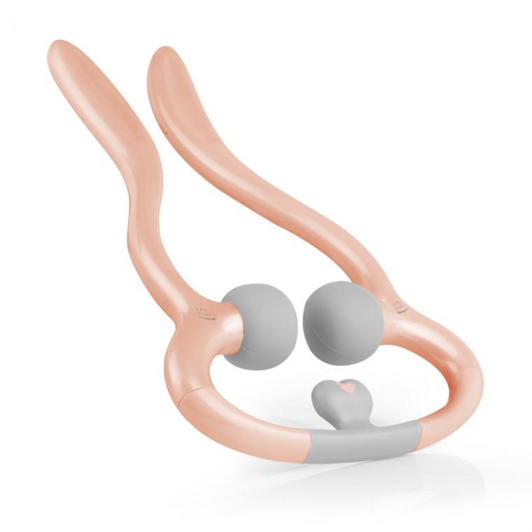 아텍스 리라비트 KXL3400 목 어깨 승모근 핸디형 진동 마사지기 핑크(AA건전지 별도)