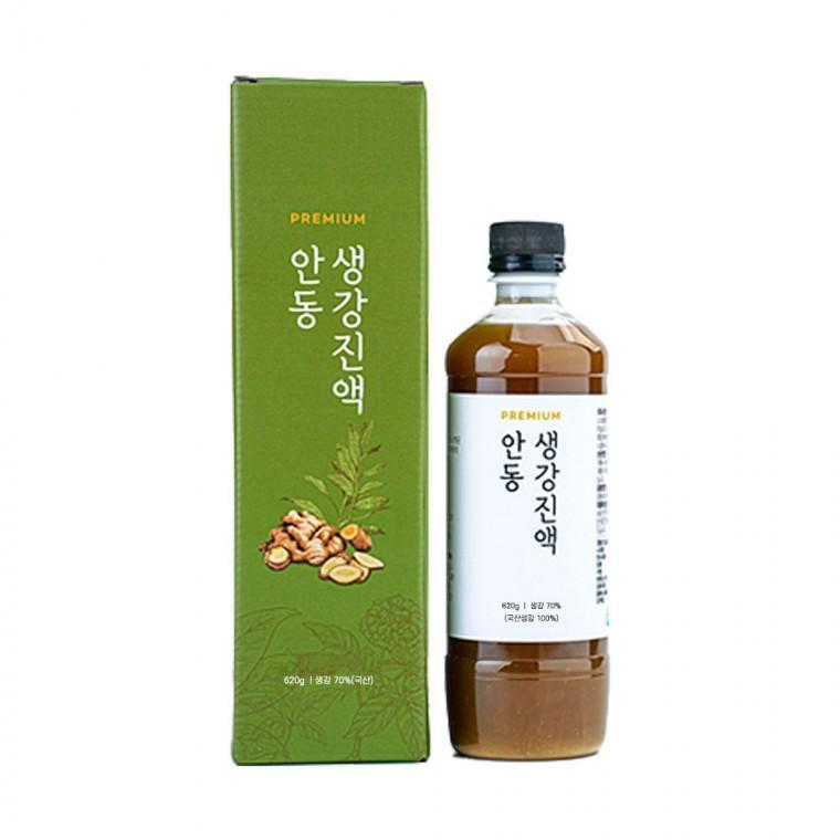 국내산 프리미엄 안동생강진액 620g 1개 / 안동농협 특등생강 생강차 생강청 원액