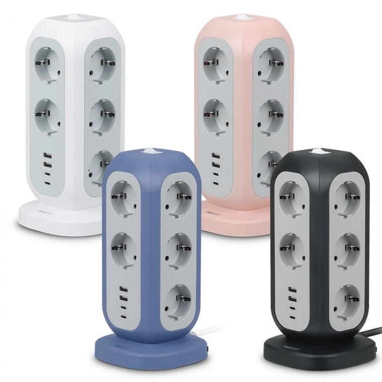 PANWEST Multi-tower 1122 고용량 멀티탭 대용량 멀티타워 15구 4000W 220v USB충전 C-Typ A-Type 4coclor