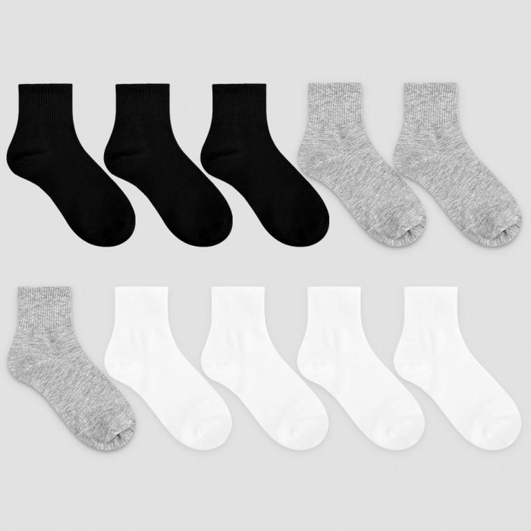 더나은 국내제작 10켤레특가 데일리 남자 여자 학생 단목 무지 면양말