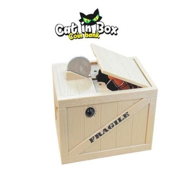 귀여운 동전훔치는 고양이 저금통 동전수납 지폐수납 저금통