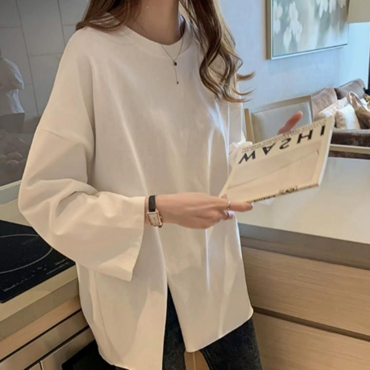 루즈핏 사이드슬릿 티셔츠