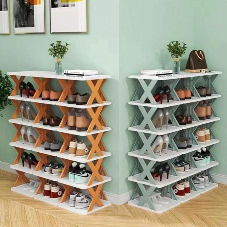 6단 신발 정리함 조립식 DIY 수납장 운동화 장정리 신발장 정리대 현관정리 슈즈렉