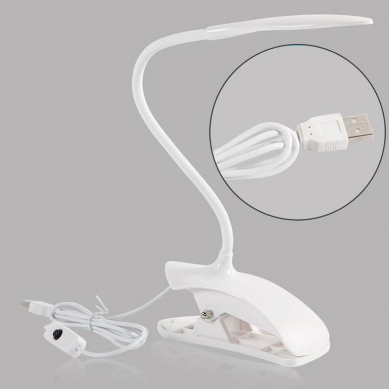 LED 스탠드 집게형 자바라 책상 침대 조명