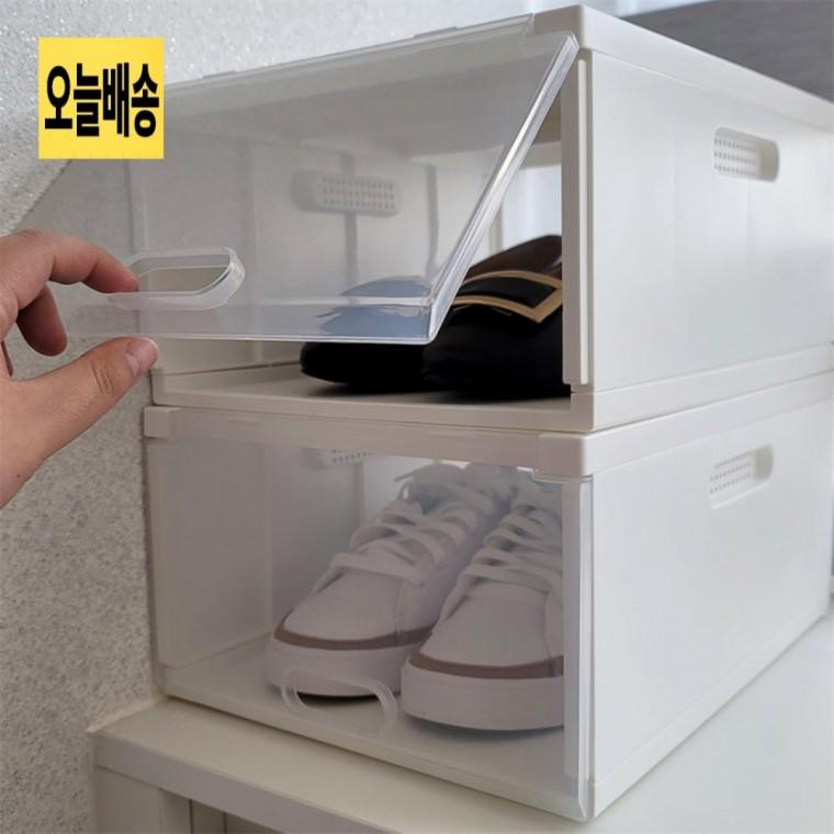 플라스틱회전신발정리2P 2팩신발정리 슈즈정리대 신발보관2개
