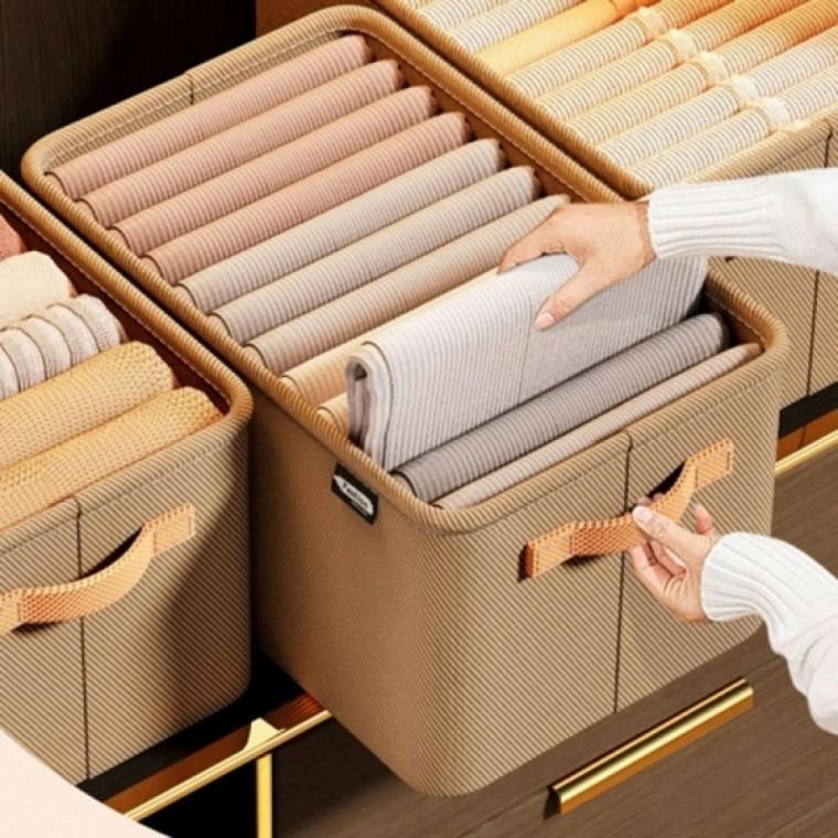 대용량 옷 정리함 접이식 수납 정리함  바구니 옷장 정리