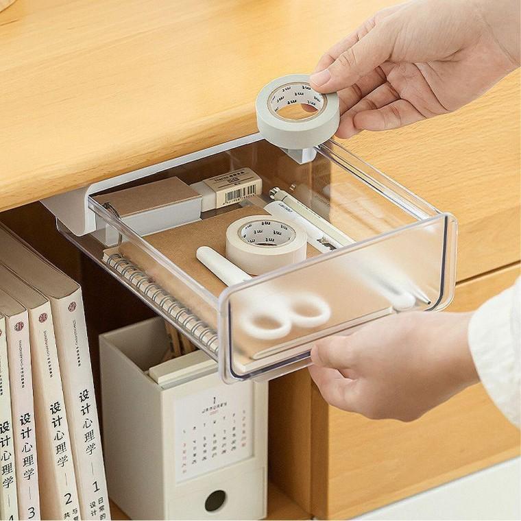 책상 미니서랍 데스크 오거나이저 부착식 필기구정리 데스크 슬라이딩 소품정리함 서랍장 문구정리함 책상
