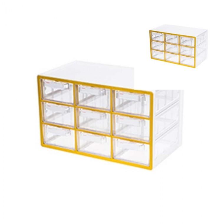 시스템멀티박스 9단 YL 57009A 410x235x250mm 서랍수납함 플라스틱정리함 공구정리 소품정리함