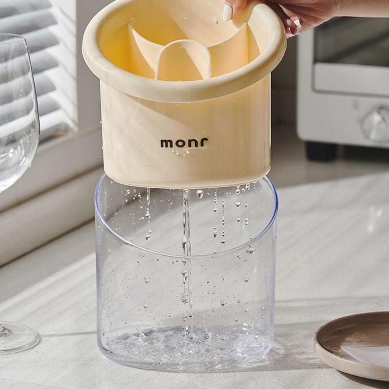 물빠짐 식기 수납함 정리 수저통 주방 정리함 꽂이 싱크대 용품 트레이 리모컨 화장품