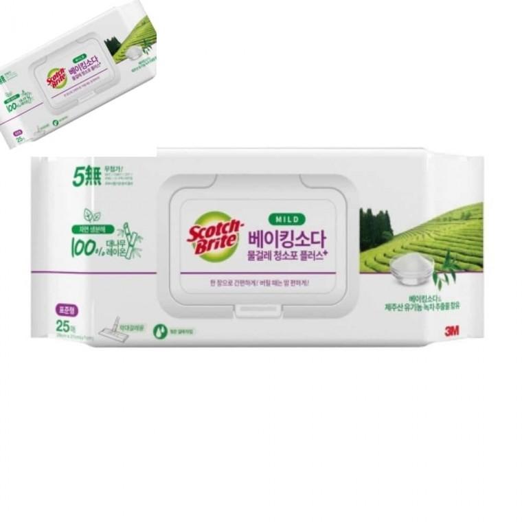 베이킹소다 물걸레 청소포 25매 표준형 1개입 바닥청소포 일회용걸레 물걸레티슈 물걸레청소도구