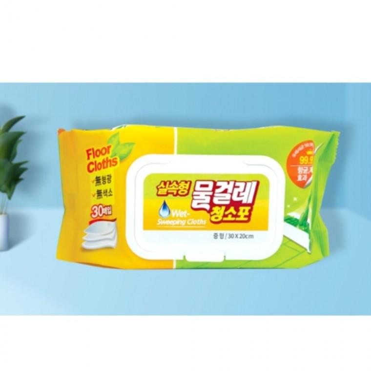 30매x10팩 30x20 일회용 청소용 물티슈 국산 걸레용 물걸레티슈 청소포 물청소포