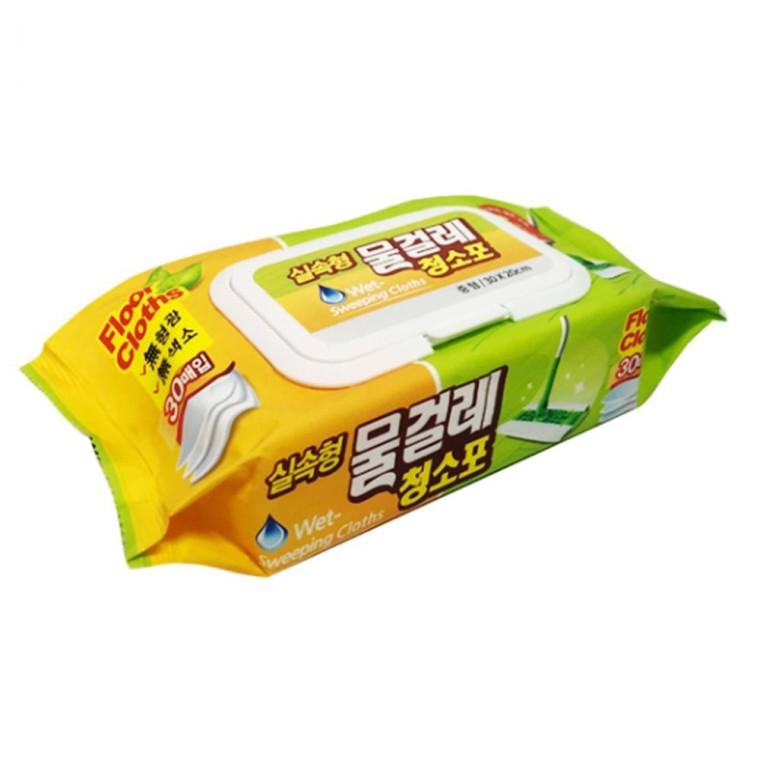 물걸레 청소포 중 30매 5팩 캡형 청소물티슈 바닥청소